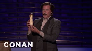 Ron Burgundys Prop Comedy Routine  CONAN on TBS [upl. by Christoforo850]