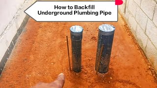 Dune Sand Backfilling process Underground Plumbing pipe  4quot inch and 6quot inch pipes [upl. by Mariquilla351]