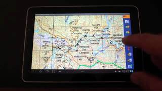 OziExplorer Off Road Android Demo video Off Road Australian maps on Micro SD Samsung Galaxy Tablet [upl. by Hathaway]