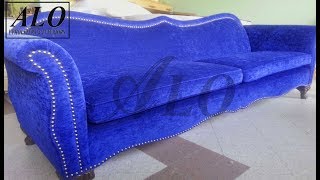 DIY  HOW TO UPHOLSTER A SOFACOUCH FRAME  ALO Upholstery [upl. by Menedez]