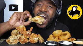 ASMR CRISPY LEMON PEPPER amp GARLIC PARMESAN CHICKEN WINGS amp ONION RINGS MUKBANG NO TALKING TCASMR [upl. by Sparke]