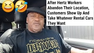 Hertz New York airport STAFF walked off the job 😡😆 [upl. by Juliet]