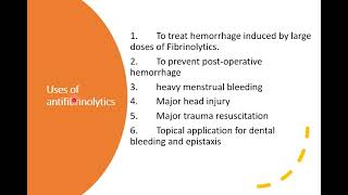 Antifibrinolytics pharmacology [upl. by Onailerua]