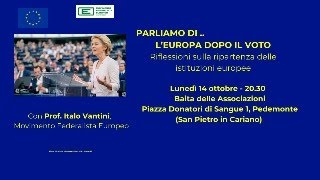 L Europa dopo il voto  Prof Italo Vantini 14 10 24 Pedemonte [upl. by Durkee940]