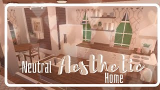 Bloxburg  Neutral Aesthetic Home Speedbuild NO GAMEPASS 40K  Roblox [upl. by Atsugua548]