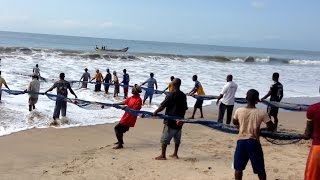 Seine Fishing In Kokrobite Ghana [upl. by Ecirehs]