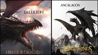 How Big Is Balerion amp Vhagar Compared To Middle Earth Dragons [upl. by Alita931]