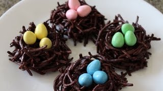 ✦ CHOCOLATE BIRDS NEST HAYSTACKS for Easter ✦ チョコ鳥の巣 초콜릿 새 둥지 NOSHING WITH PARIS [upl. by Soutor264]