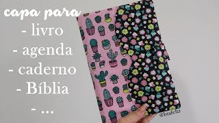 Como fazer Capa para Livro  Agenda  Bíblia  Caderno  Passo a Passo  Bia Feltz [upl. by Naujid]