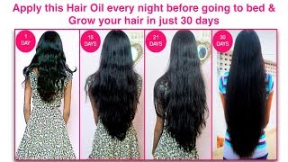 Apply this hair oil every night before going to bed and grow your hair in just 30 days [upl. by Einnej]