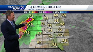 Spectacular this evening but Omaha sees storm chance Monday [upl. by Ahcsatan]