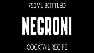 DIY Bottled Negroni Cocktail Recipe No 003 [upl. by Jamima969]