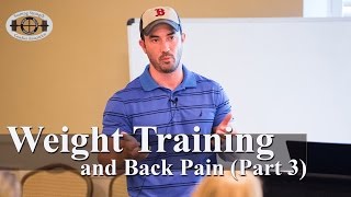 Weight Training with Low Back Pain Part 3  Will Morris DPT SSC [upl. by Ricardama]