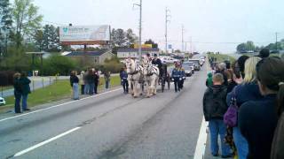 Horse drawn hearse for Athens Police Officer Buddy Christian [upl. by Nnaerb88]