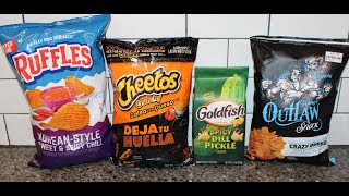 Ruffles KoreanStyle Cheetos Salsa Con Queso Goldfish Spicy Dill Pickle Outlaw Snax Nashville Hot [upl. by Valentino]