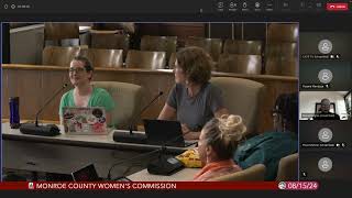 Monroe County Womens Commission August 15 2024 [upl. by Giamo]