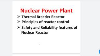 Thermal breeder Reactor  Prof Amir Husain  Mechanical Department  SISTec GN  Bhopal [upl. by Marjie]