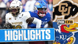 No 16 Colorado Buffaloes vs Kansas Jayhawks Highlights  FOX College Football [upl. by Eillit]