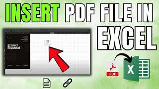 How to Insert PDF File in Excel as file or hyperlink [upl. by Descombes784]