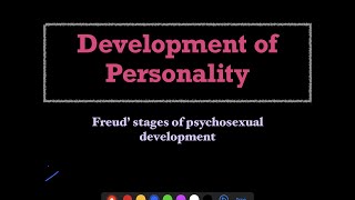 Psychosexual theory of development by Sigmund Freud  Development of Personality [upl. by Eecyaj286]