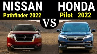 Nissan Pathfinder 2022 vs Honda Pilot Side by Side Visual Comparison [upl. by Winther]