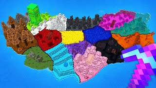 I Built an EVERY COLOUR Island in Minecraft Hardcore [upl. by Bolling]