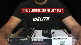 Nitrile Gloves Durability Test  3 Brands  elitemotorparts [upl. by Einaffit]