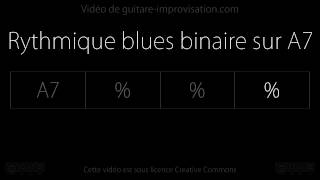 Rythmique Blues binaire sur A7  Backing Track [upl. by Litta691]