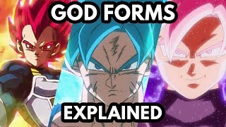 Super Saiyan God Forms Explained [upl. by Landing]