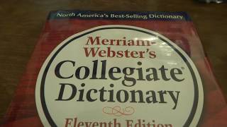 Opening The MerriamWebster Collegiate Dictionary 11th Edition [upl. by Wil]