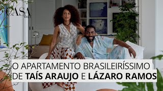 Taís Araujo e Lázaro Ramos abrem apartamento cheio de brasilidade  CASA VOGUE [upl. by Haskins]