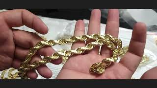 HAWAII ROPE CHAINS CUSTOM 8MM AND 10MM ROPE CHAINS 10K 18K [upl. by Coltin]