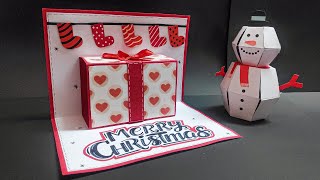 Handmade Christmas Pop Up Card Ideas  DIY Christmas Card  How To Make Christmas Greeting Card [upl. by Boor]