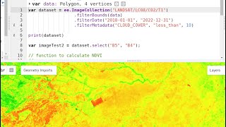 Master NDVI Calculation in Google Earth Engine Power of False and True Color in Landsat 8 [upl. by Zacharia]