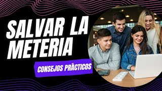 Cómo salvar la materia 😎 consejos para aprobar materias difíciles en la universidad [upl. by Sirtimed]