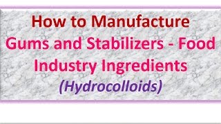 How to Manufacture Gums and Stabilizers  Food Industry Ingredients Hydrocolloids [upl. by Ecenaj266]