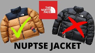 HOW TO SPOT A FAKE NORTH FACE NUPTSE JACKET REAL vs FAKE [upl. by Assened]