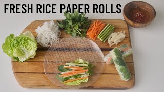 How To Make Fresh Rice Paper Rolls  Tips and Technique [upl. by Akeemat]