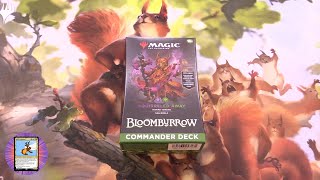 Bloomburrow Commander Deck Squirreled Away Unboxed [upl. by Ldnek191]