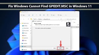 Fix Windows Cannot Find GPEDITMSC on Windows 11  Windows GPEDITMSC Missing  GPEDITMSC [upl. by Nahoj]