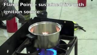 TechSafety Info Flash Point FireFlame Point amp Autoignition Cooking Oil [upl. by Ddart]