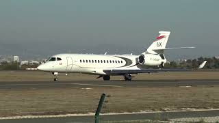 Dassault Aviation Dassault Falcon 6X FHSUP Taxing Malaga LEMG [upl. by Wenn]