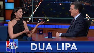 Dua Lipa Asks Stephen How His Faith And His Comedy Overlap [upl. by Hachman]