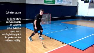 Defending and attacking posture  floorballcoachorg [upl. by Francine]