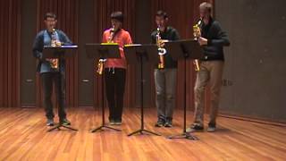 Golliwogs Cakewalk  Fourtissimo Sax Quartet [upl. by Rossing]