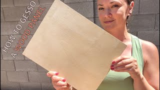 How To Gesso a Wood Panel For a Painting or Acrylic Pour [upl. by Iila]