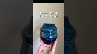 Frozen pond glaze technique shorts ceramic clay pottery glaze art diy [upl. by Klehm]