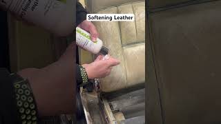 How To Soften Dried Hard Brittle Leather Seats In A Classic Car leatherrestoration leatherrepair [upl. by Eyla62]