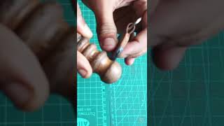 Burnishing of a leather key holder  beginner leather projects leathercraft leatherkeychain [upl. by Arezzini]