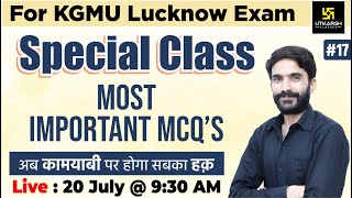 KGMULucknow Exam 2023  KGMU Nursing Officer 17  Most Important Questions  By Raju Sir [upl. by Icnan]